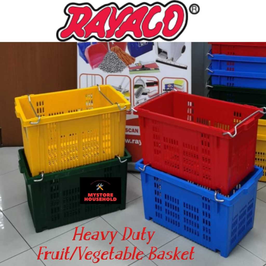 Heavy Duty Industrial Basket With Metal Handle 1034 / Durian Basket / Fruit Vegetable Basket / Bakul Kebun / Raga Durian