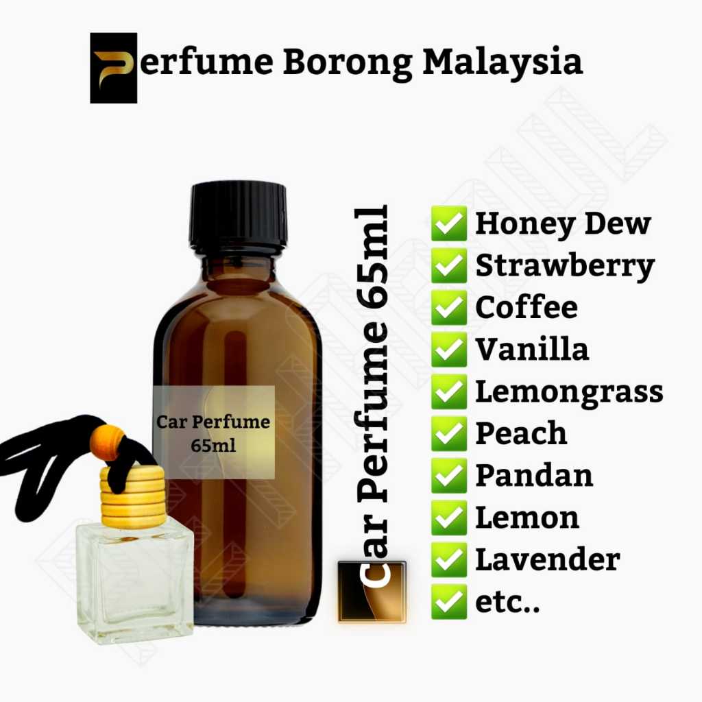 (65ML) Perfume Kereta Car perfume Air Freshener Refill Pewangi Kereta Honey Dew, Pandan, Lemon, Vanilla Home Fragrance