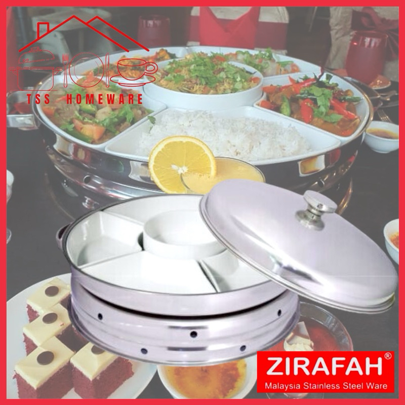 ZIRAFAH 52cm Stainless steel Dome set / kenduri dome set chafing dish buffet