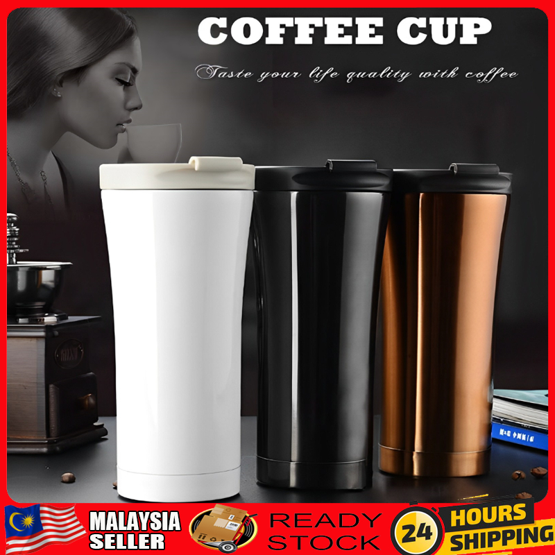 Thermal Insulated Coffee Cup 500ml Double Wall 304 Stainless Steel Mug Thermal Insulation Coffee Mug Travel Mug 咖啡杯保温杯