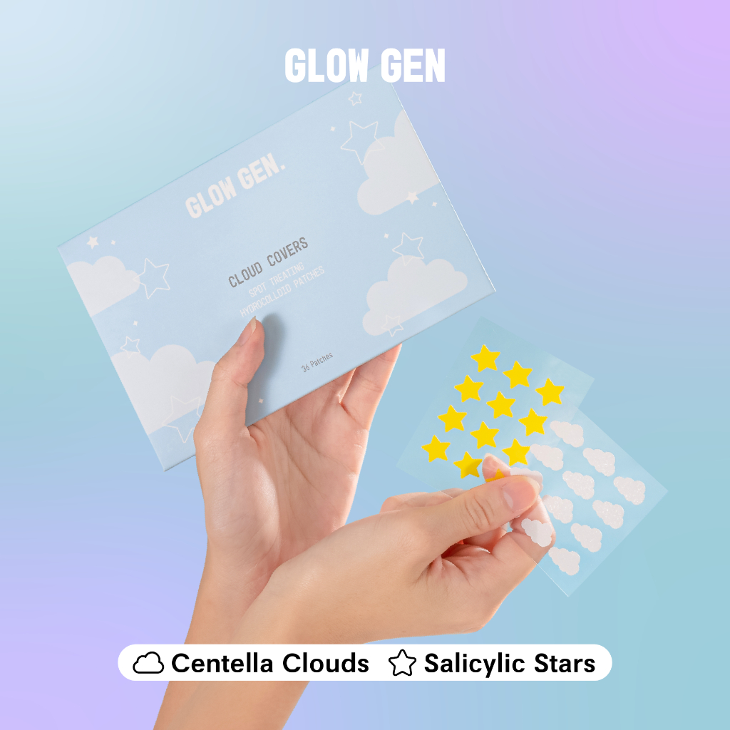 GLOW GEN Cloud Covers - Acne Patches | Hydrocolloid, Salicylic, Centella | Fast Pimple Treatment