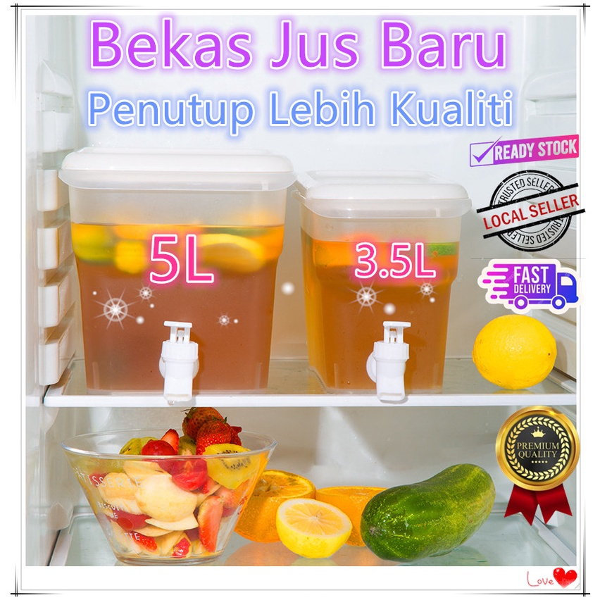 New Bekas Dispenser Jus Sejuk 3.5L Dan 5L Beverage Dispenser with Spigot Cold Kettle with Faucet !!!!!