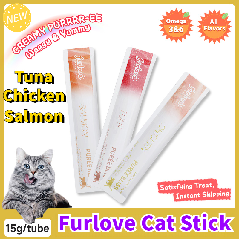 FURLOVE makanan basah kucing Cat Stick Cat Wet Food Stick | Cat Snack | cat treat | pet snacks for Cat| 猫条 15g