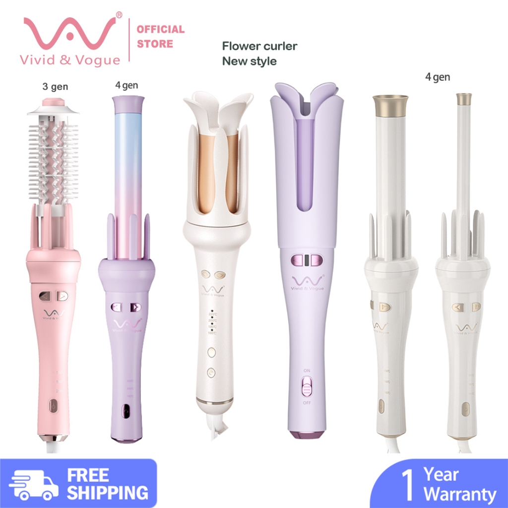 Vivid & Vogue automatic hair curler 2 In 1 4Gen/3Gen/2Gen/1Gen with negative ions automatic ceramic hair curler 自動卷發棒