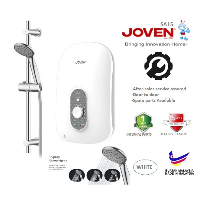 Joven Water Heater Instant Hot Shower Surge Protector ELCB On-site Warranty SA8e SA10 SA15