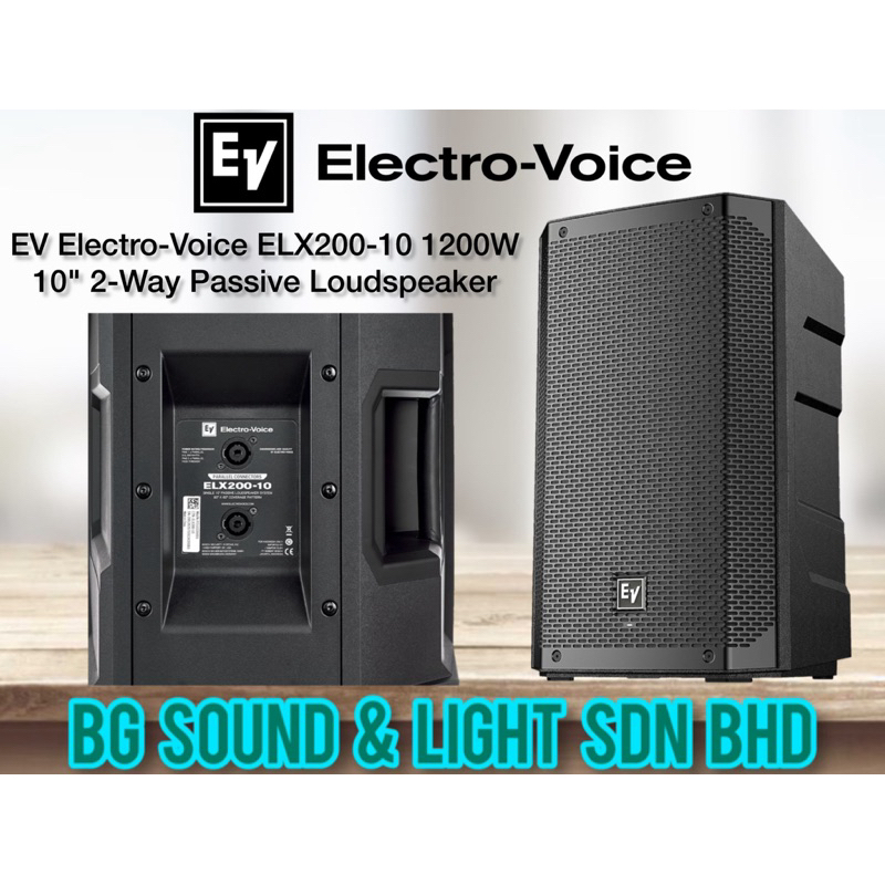 EV Electro-Voice ELX200-10 1200W 10" 2-Way Passive Loudspeaker ( 1UNIT )( ELX200 10 )