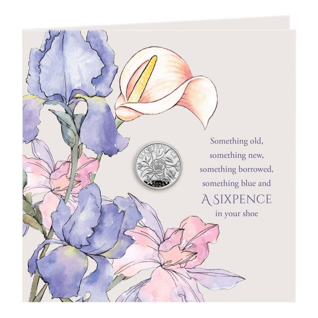 The Royal Mint UK Wedding Silver Sixpence - 2024