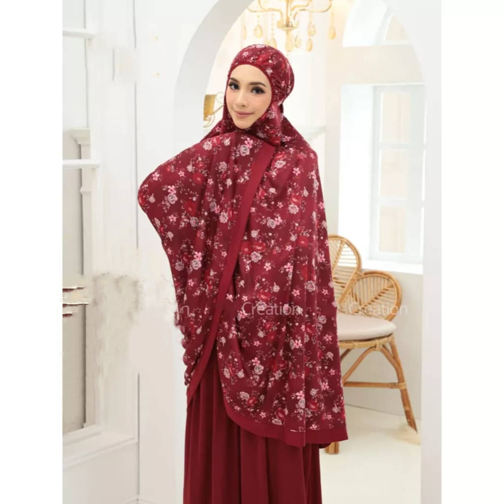 TELEKUNG PRINTED DEWASA FREE SIZE KAIN COTTON VISCOSE READY STOCK