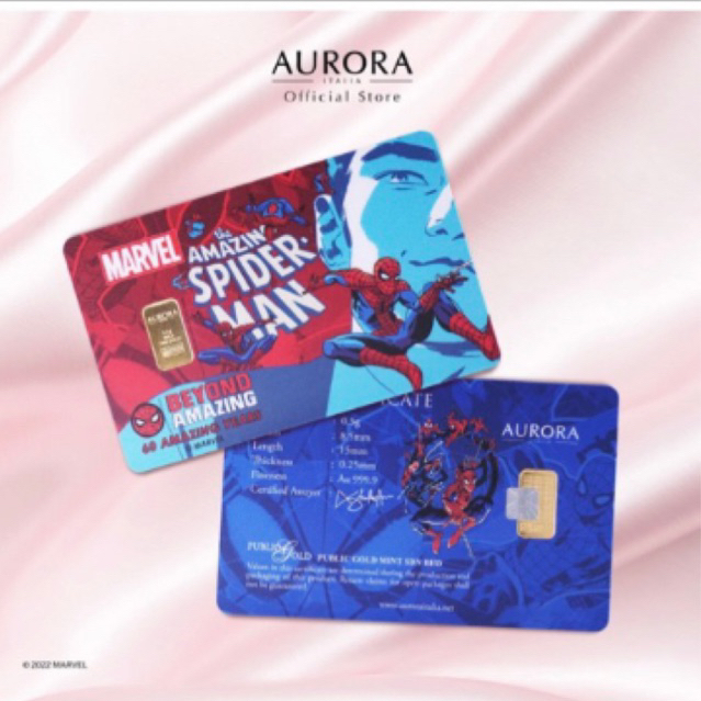 AURORA GOLD BAR 24K 999 0.5G🔥MARVEL SERIES