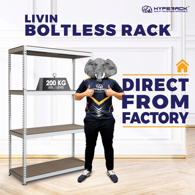 [FREE SHIPPING] HYPERACK™️ Livin Rack Boltless Rack Shelf Rack Storage Rack Rak Barang Rak Dapur Rak Besi Bertingkat