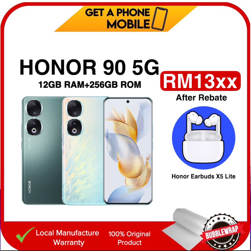 Honor 90 5G | 12GB+7GB Extended Ram+256GB | 10% Rebate Now/Cash Coins | Honor Malaysia Warranty