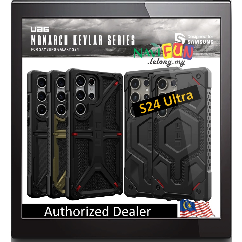 [Samsung S21 S22 S23 S24 Plus Ultra] [ Carbon Fiber Kevlar Olive Oxide ] UAG (Ori) Monarch 5 Layer Military Drop Case