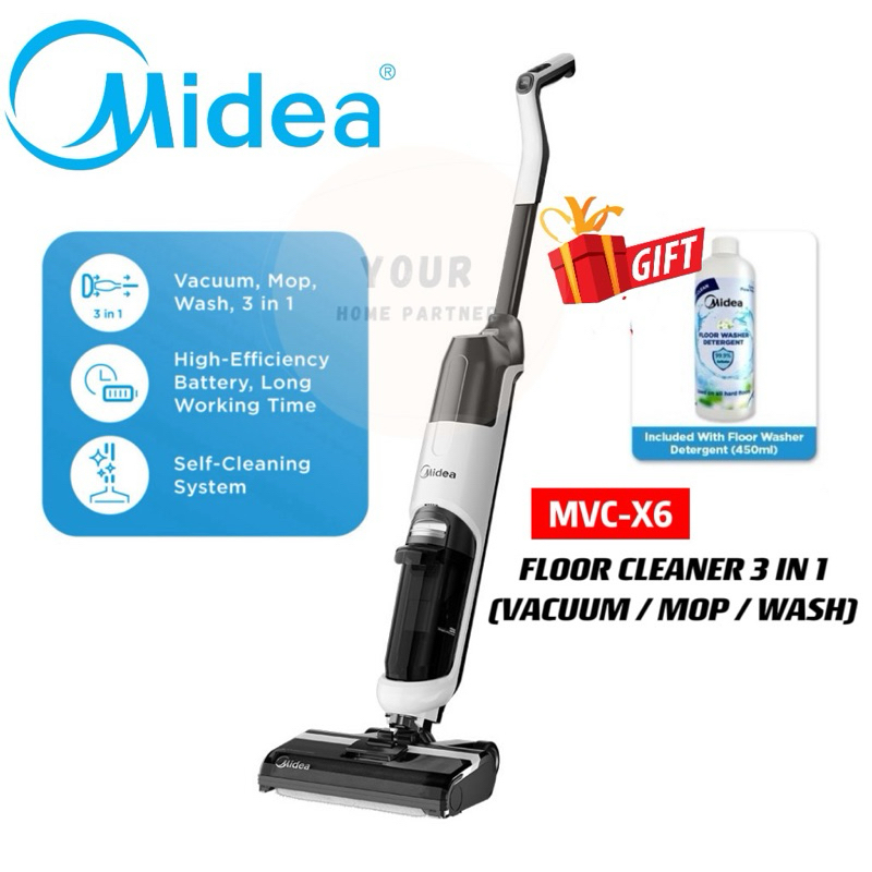 Midea Wet & Dry Cordless Vacuum MVC-X6 3 In 1 Floor Washer With Self Cleaning Function