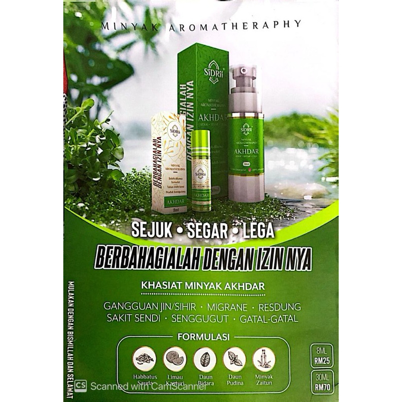 Minyak Aroma therapy Akhdar