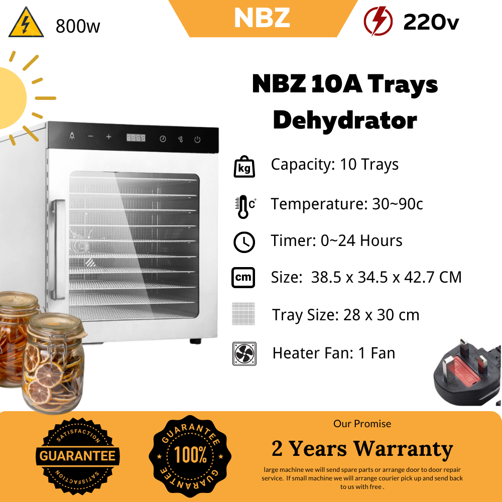 NBZ 10A Trays Food Dehydrator Machine Dehydrators Food Dehydrator Fruit Dryer dehydrator dryer for food 10 tiers 10 tray