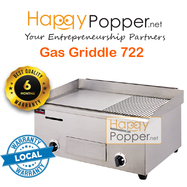 Happypopper Commercial Gas Griddle 722 Teppanyaki Electric Griddle Desktop BBQ Griddle Western Burger Flat Plate Dapur