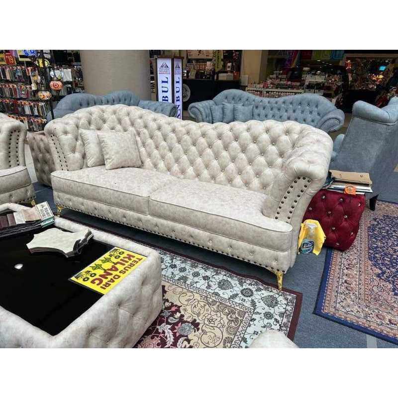 SOFA CHESTERFIELD MEWAH (3+2+1+1+COFFEE TABLE)