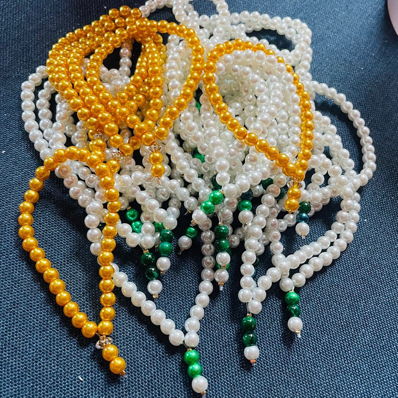 Tasbih 33 Manik pearl berkilat 8mm (BESAR). Harga mampu beli guys