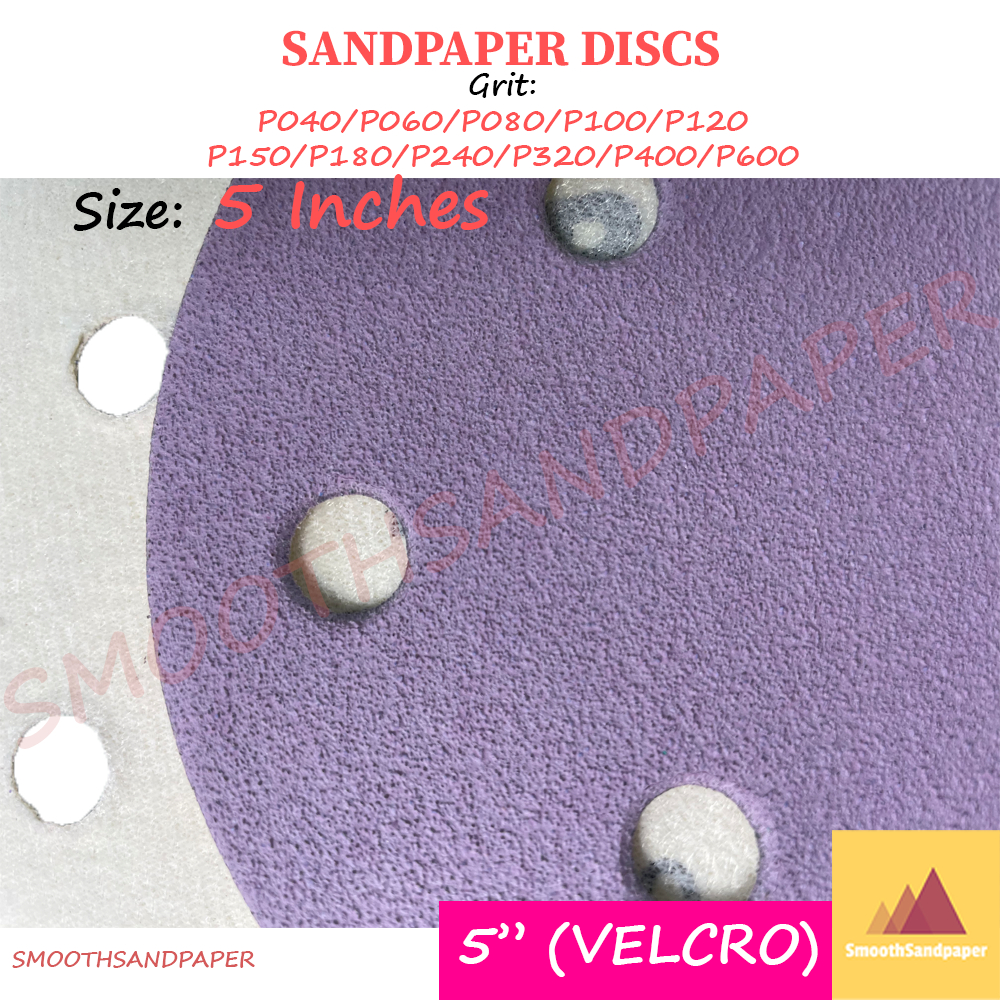 5 Inch Sanding Disc Hook & Loop Velcro | 6 Hole Sandpaper Disc P40-P600 | Best For Paint & Car Polishing image 8