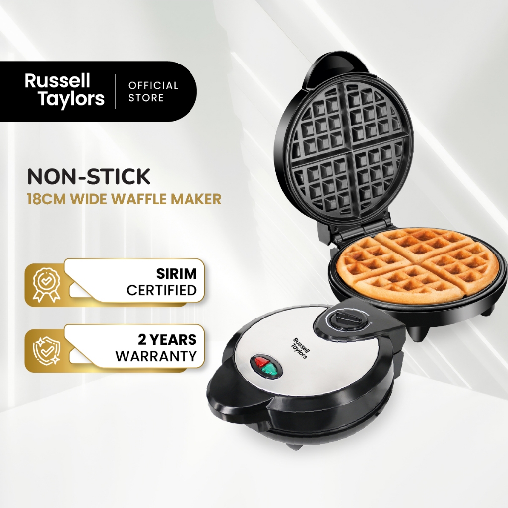 Russell Taylors Stainless Steel Belgian Waffle Maker Temperature Control WM-25