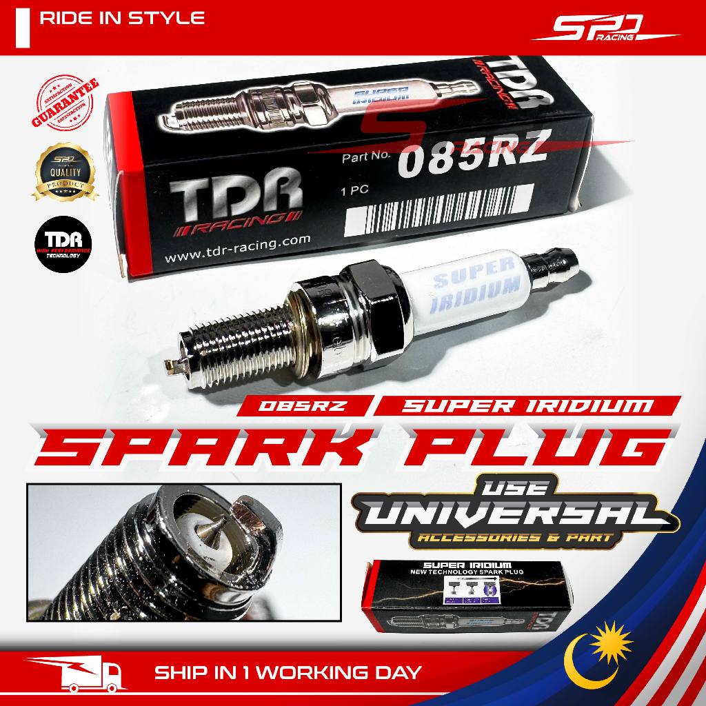 Universal Spark Plug TDR Racing I 085RZ I Super Iridium For Universal Use