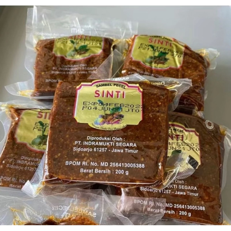 SAMBAL PECAL SINTI 200GRAM SAMBAL PECAL KDR 10g