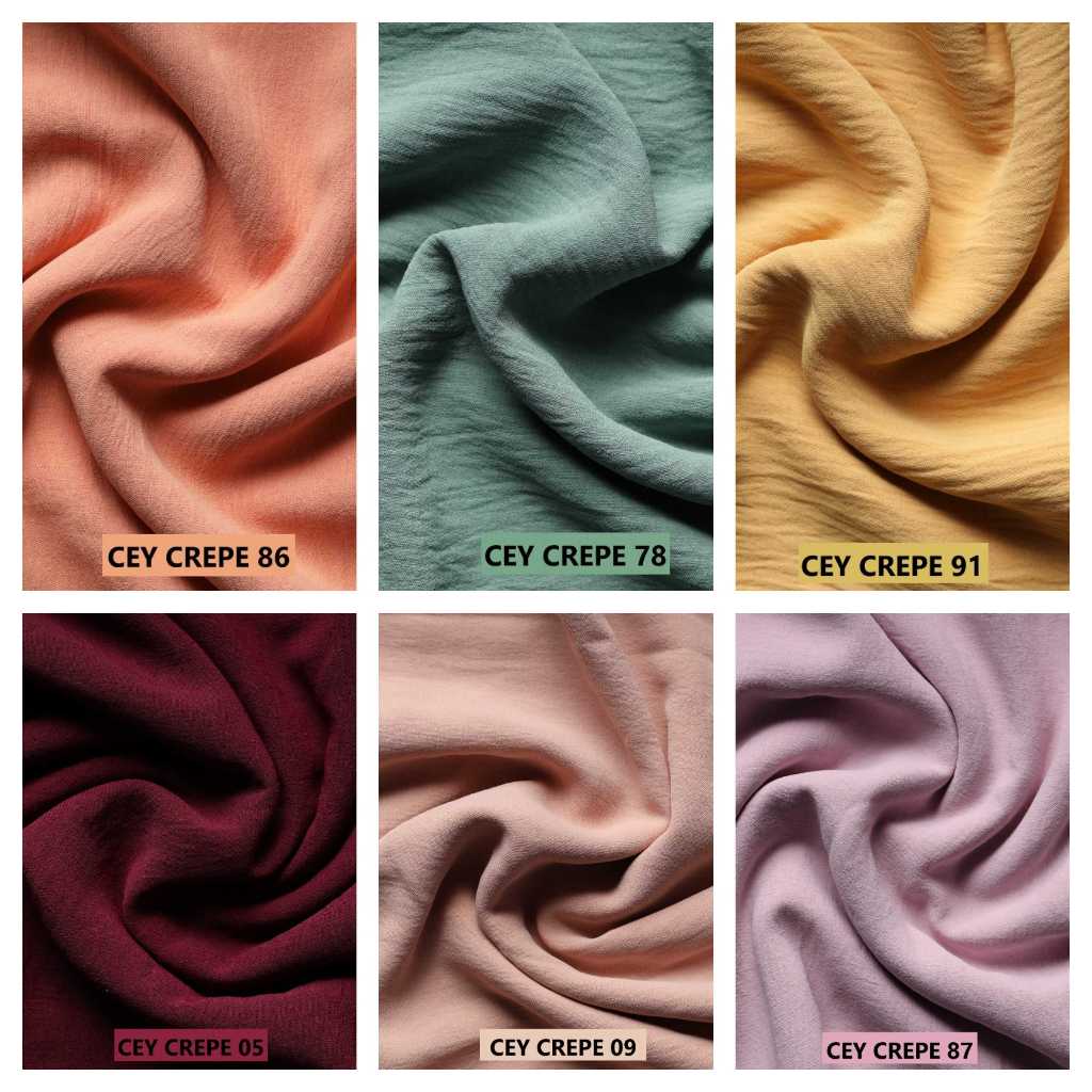 ?VIRAL  KAIN PASANG CEY CREPE PLAIN ( CRUMPLED)  / BIDANG 60'/ O.5 M  ?