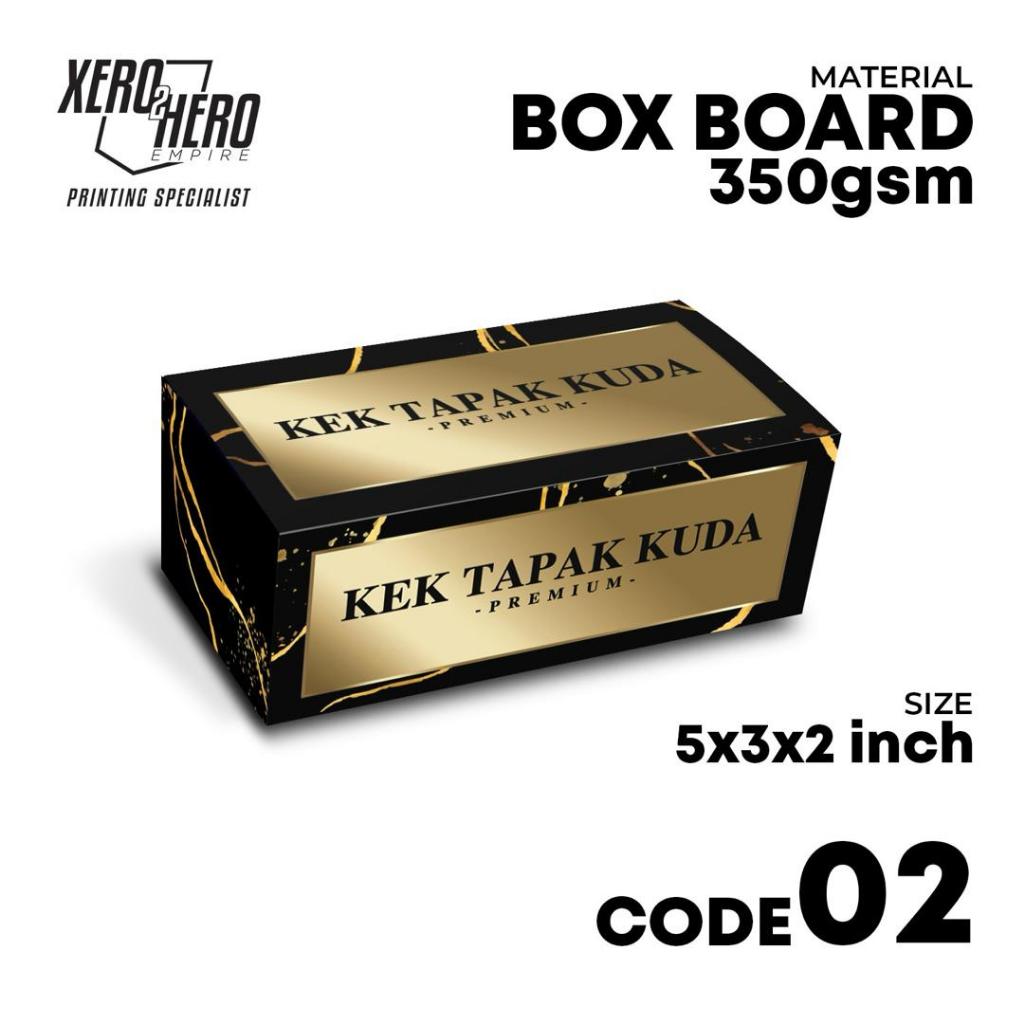 5INCI ! KOTAK KEK TAPAK KUDA BOXBOARD (NIPIS) ! 5 INCI ! TAPAK KUDA / KEK ROLL / KEK LAPIS / NUTELLA / KOTAK PREMIUM !