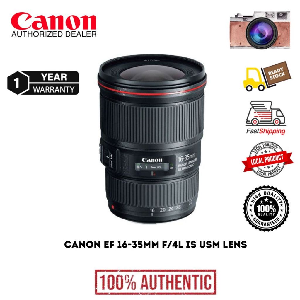 Canon EF 16-35mm F/4L IS USM Lens (1 Year Warranty)