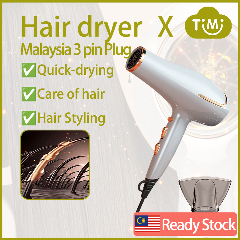 Hair dryer ionic hair dryer pengering rambut Powerful Motor Malaysia 3 pin Plug Blu-Ray Negative 吹风筒