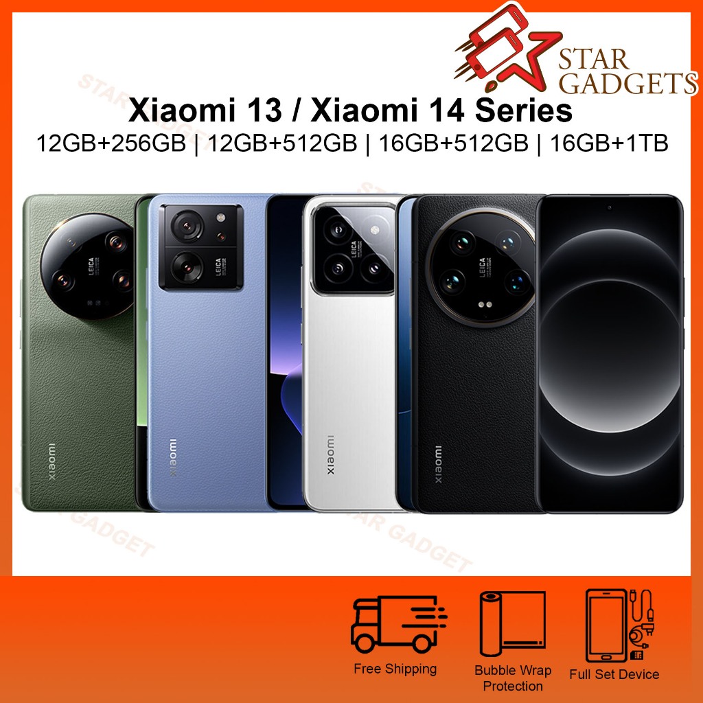 Xiaomi 14 / Xiaomi 14 Ultra | Xiaomi 13 Ultra / Xiaomi 13T / Xiaomi 13T Pro | 5G device | Original Malaysia New Set