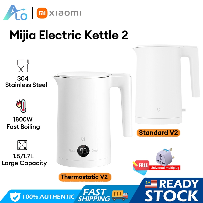 Xiaomi Mijia Electric Kettle 2/N1 Smart Thermostatic Temperature Control Kettle 304 Stainless Steel 1.5L/1.7L 小米电水壶