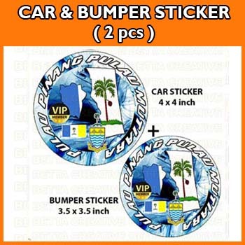 Team Pulau Pinang - Car Sticker & Bumper Sticker/Motor Stickers