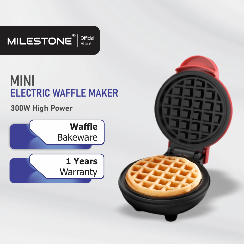 Milestone Electric Mini Waffle Maker Breakfast Waffle Machine 350W