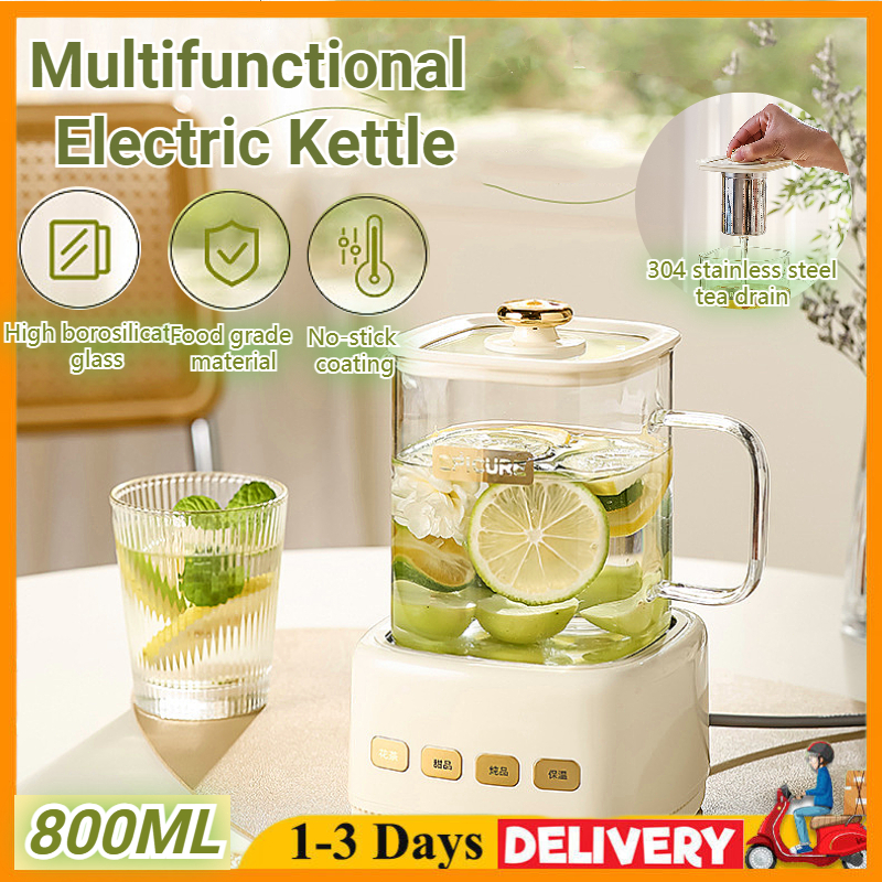 800ML Electric Kettle Health Pot Multifunction Portable Kettle Coffee Milk Tea Maker Kettle Electric Cooker Smart Kettle