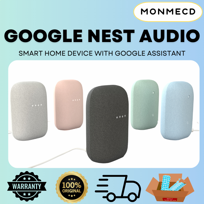 【Ready Stock】Google Nest Audio Speaker Google Assistant Smart Speaker Home Assistant Smart Speaker Brand New