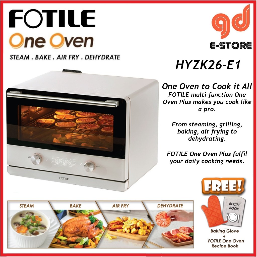 FOTILE One Oven HYZK26-E1 Combi Portable Oven 26L (Steam, Bake, Air Fry, Dehydrate)