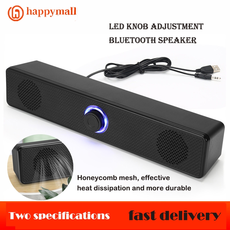 Happymall Portable USB Mini Speaker Soundbar Wired USB Bluetooth Speaker PC Home Theater蓝牙音箱