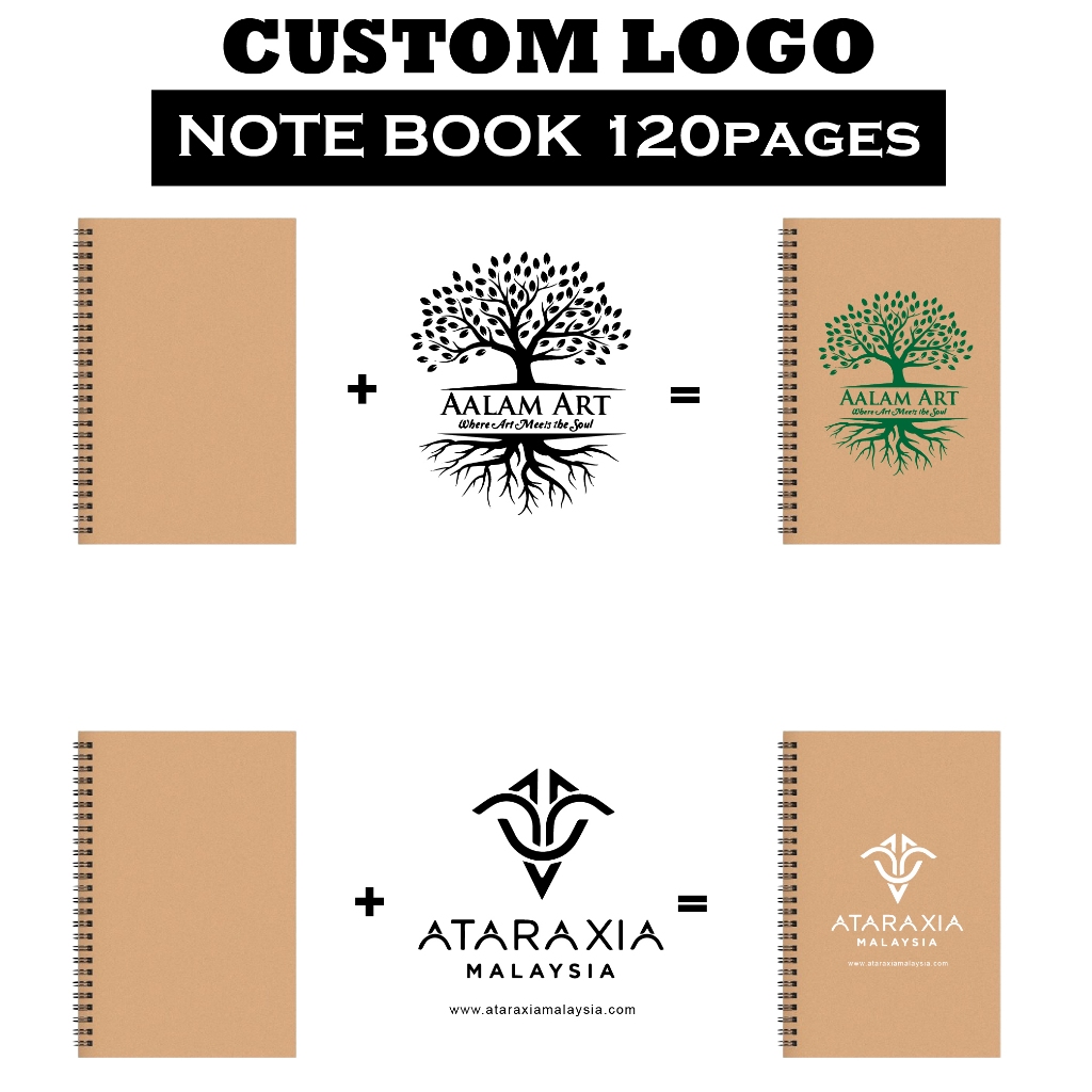 24JAM Siap Printing MOQ 50pcs Notebook A5 Spiral Wire O Planner Journal Notebook sketch book Buku Nota Line