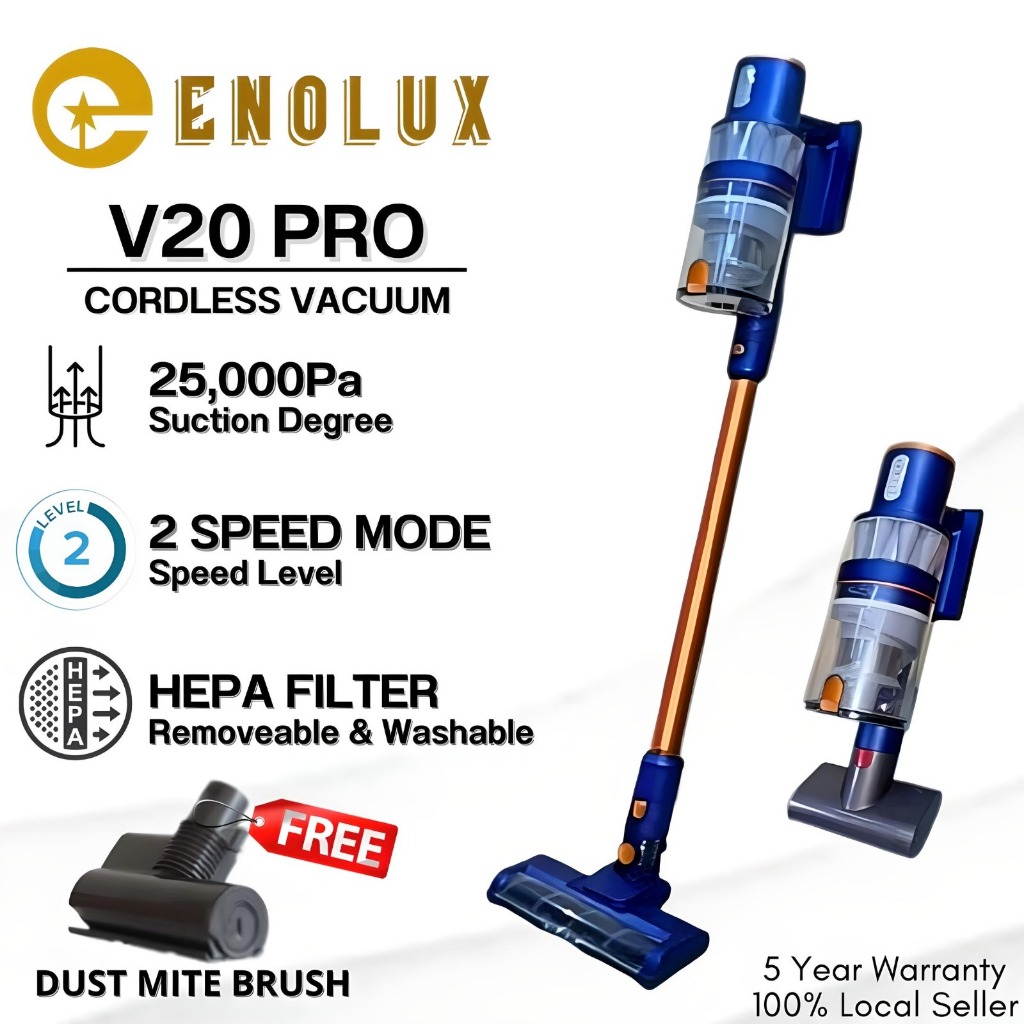 Enolux V20 Cordless Vacuum Cleaner For Home Of Office