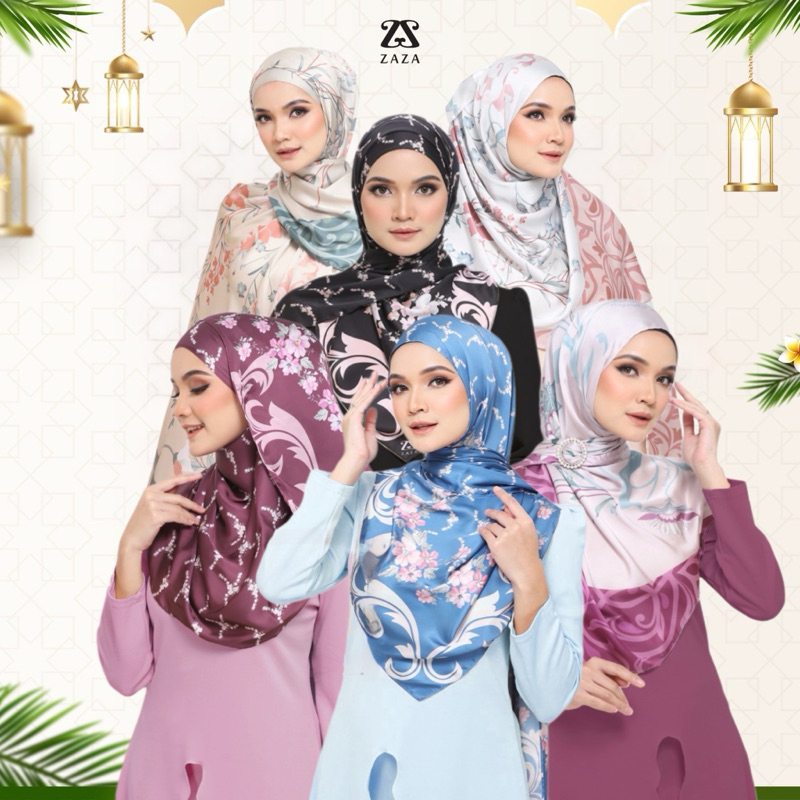 PROMO RAYA 2024 SHAWL SELENDANG MURAH DAN PANJANG LEBAR PRINTED SATIN SILK BERCORAK