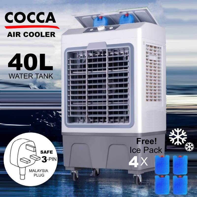 COCCA Powerful 40L Tank Evaporative Air Cooler 5000m3h Air Flow