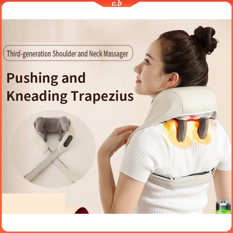 Trapezius Muscle Relax Neck Massager Multi Angle Neck Shoulder Massage Wireless Adjustable Body Massager Clamp Kneading