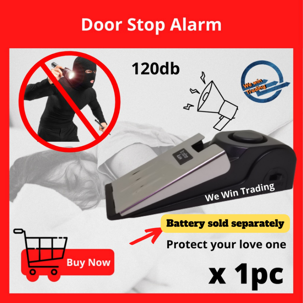 Door Stop Alarm 120DB Portable Alert Home Dormitory Travel Security Alarm System Block Blocking hotel safety