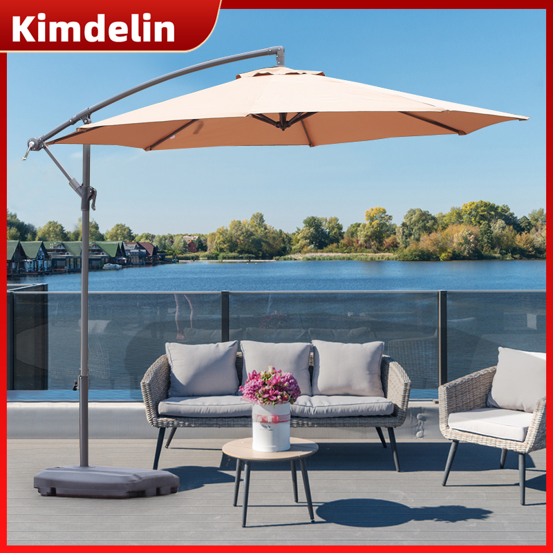 (Ready Stock)KIMDELIN 3M/2.7M Patio Garden Umbrella Outdoor Market Table Round Umbrella For Garden,Pool,Market