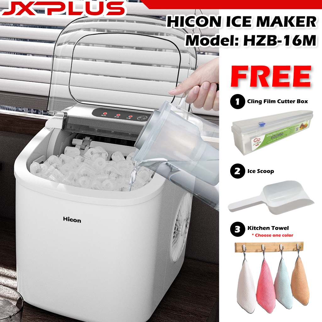 HICON Portable Household Mini Ice Maker Machine Ice Cube Maker Mesin Ais Batu Pembuat Ais Batu 制冰机