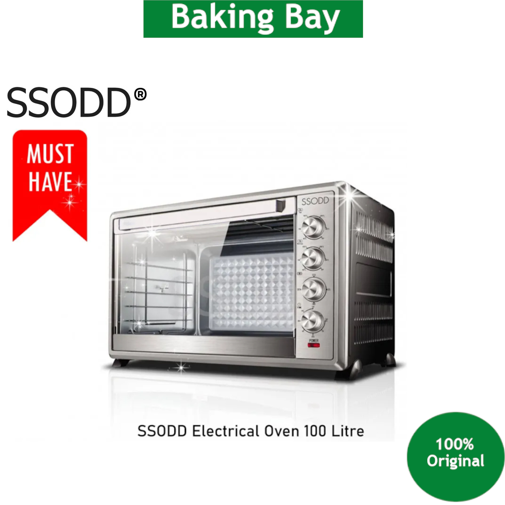 SSODD 100 liter Electric Oven Timer Dual Temperature Stainless Steel Ketuhar Oven Besar Ketuhar SSODD Oven 100