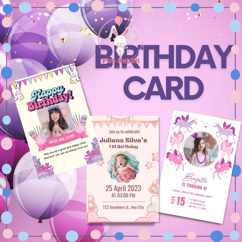 Personalized Photo Print: Birthday Card, Thank you - Create Memorable Moments with Customized Designs-min 10pcs