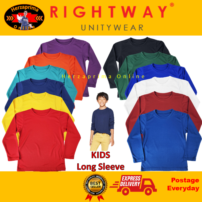 RIGHTWAY T-Shirt Microfiber Kids Long Sleeve Round Neck By Herzaprima Online