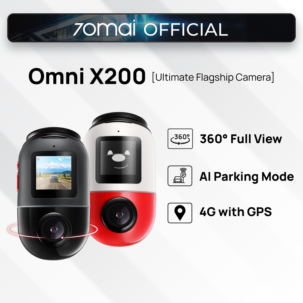 [Provide Installation] 70mai Omni 360° Dash Cam X200 with 4G GPS AI Parking Surveillance